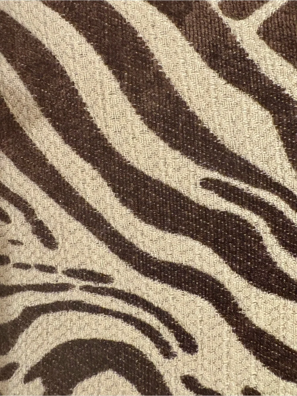 Set of 3 euro sham zebra print brown and cream. Ralph Lauren Fabric 29” x 29”